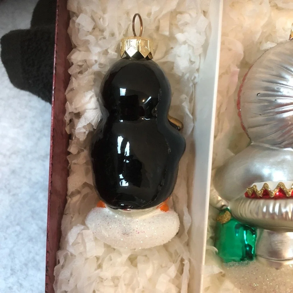 Vintage 1998  Hallmark Keepsake Ornaments Blown Glass Frosty Friends  EUC